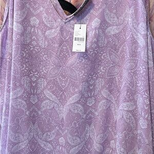 Lane Bryant Purple Paisley Tank Top